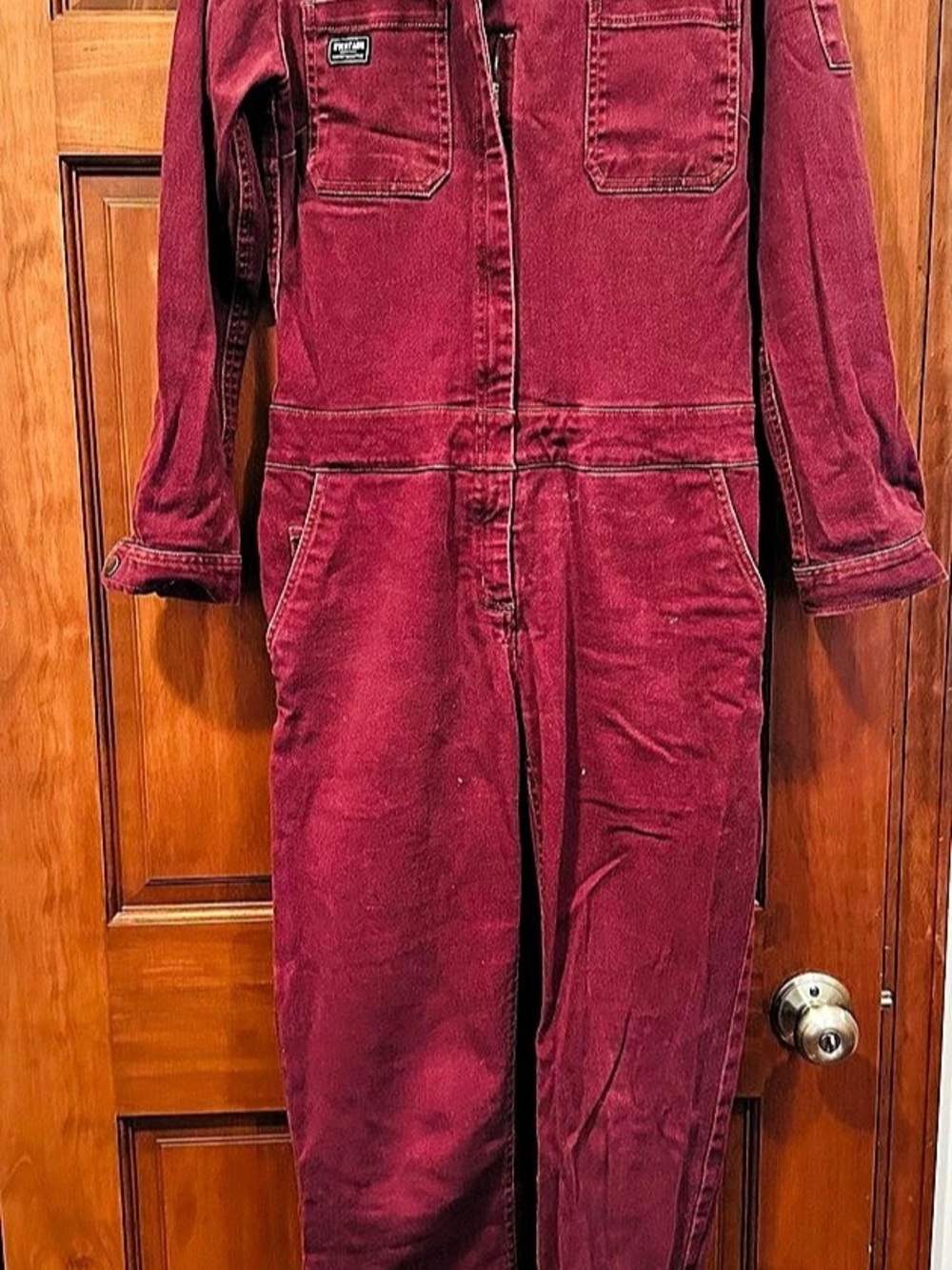 Wildfang The Essential Coverall Burgundy Size Small